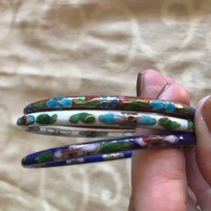 Bangle bracelets enamel